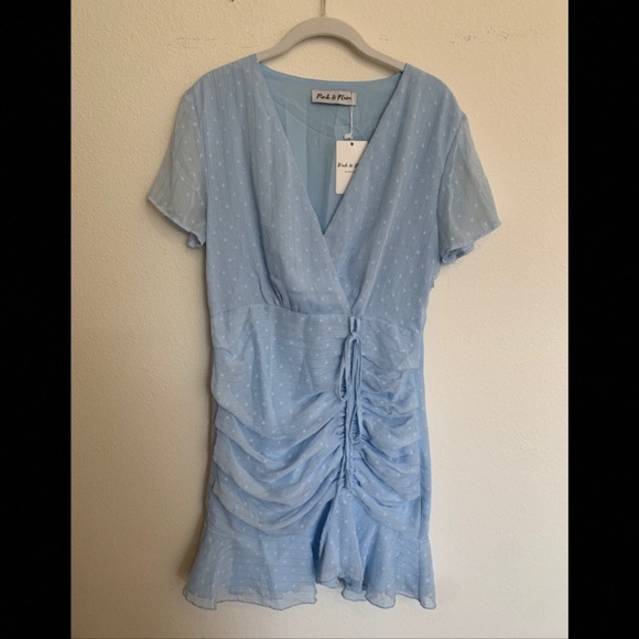 Blue Cocktail Dress Size 8  Perfect for Sorority Recruitment ALL OFFERS WELCOME - Picture 2 of 3